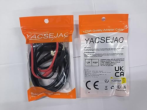 BNC Test Leads YACSEJAO 4.2FT/1.3M BNC to 4mm Stackable Banana Plug Oscilloscope Probes Probe Oscilloscope Test BNC to Dual Stacking Test Leads Cable