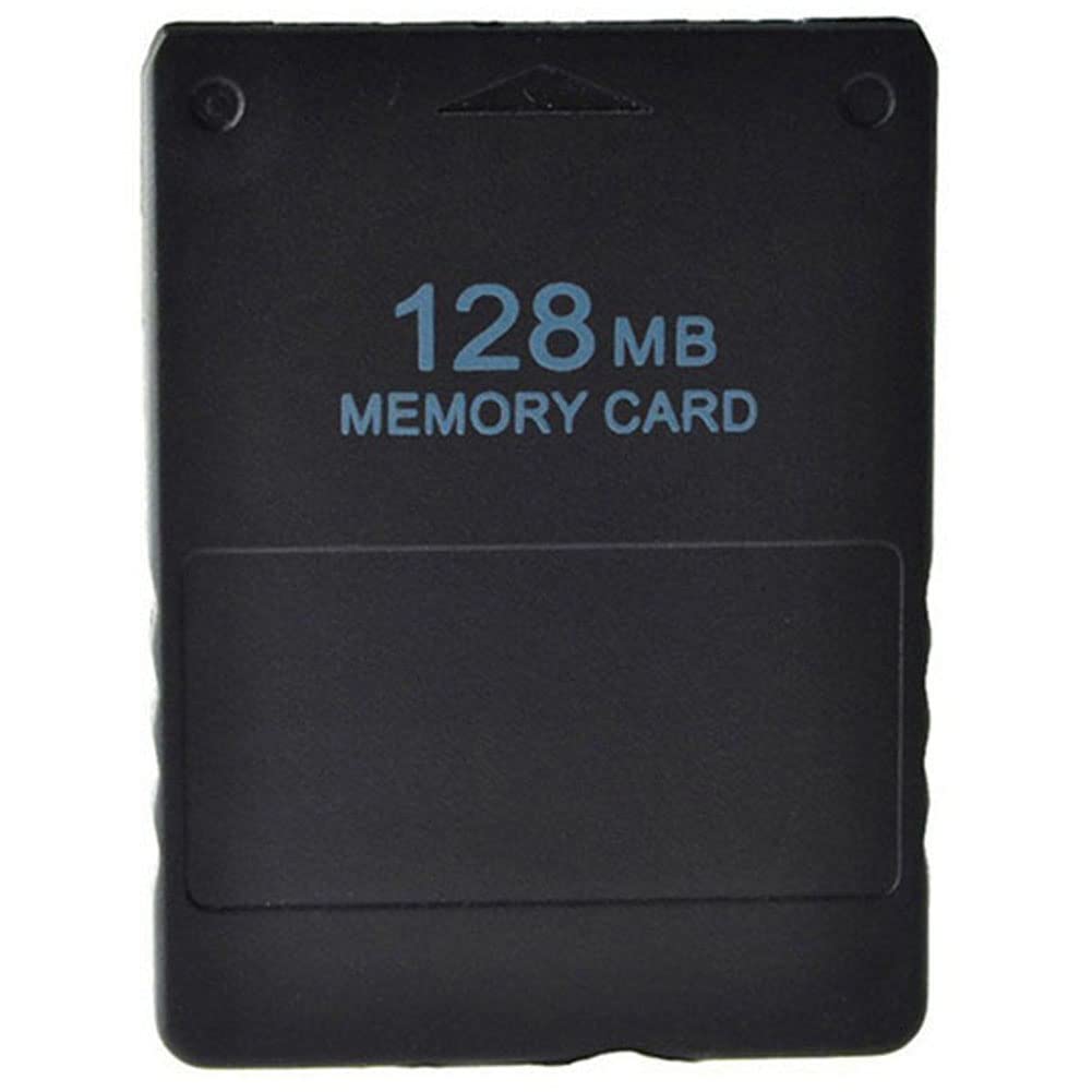 Gamer Gear 128MB PS2 Memory Card storage compatible with the classic PlayStation 2, PS2 (PS2 games only). High Speed Black Game saving storage accessory 2 Pack