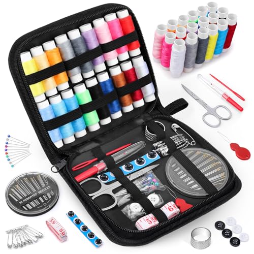 Coquimbo Sewing Kits Gifts for Mum Mini Sewing Kit Travel with Needle and Thread Kit 85Pcs Sewing Accessories for Home, Traveler, Adults, Beginner, Emergency, Kids, Students Back to School Supplies