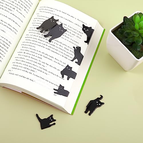 simarro Magnetic Bookmarks, 6/7 Pieces Assorted Cute Bookmarks Set for Teachers Students Book Lovers Reading Cute Cat Magnet Page Markers for School Office Home Supplies (7Pcs-B)