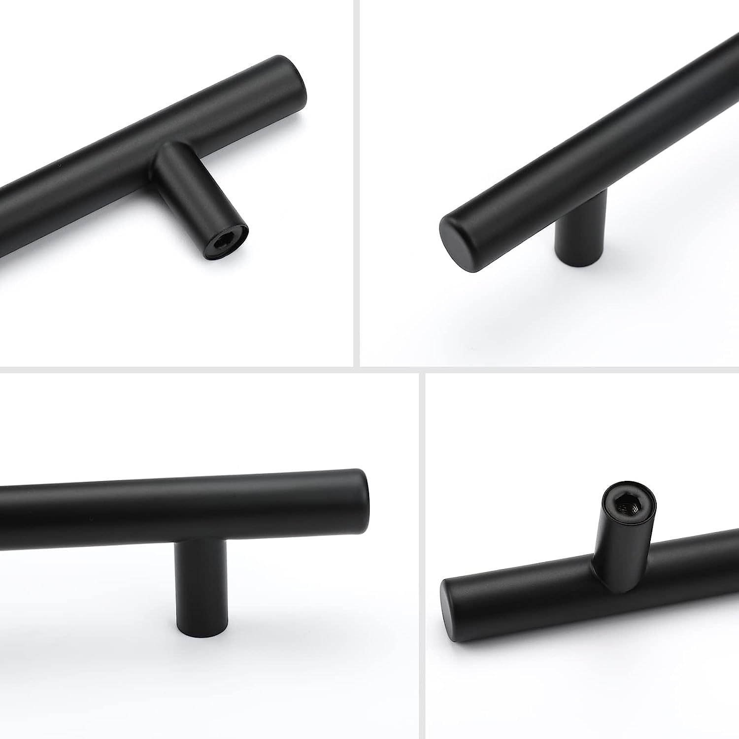 LONTAN 1 Black Kitchen Handles 160mm Kitchen Door Handles Black Handles for Drawers Drawer Pulls Black Kitchen Cupboard Handles Wardrobe Drawer Handles Vintage Stainless Steel Handles