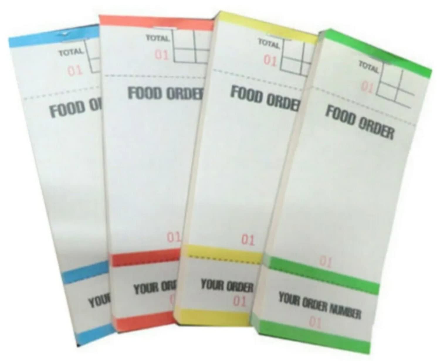 Food Order Pads 100 to A Booklet 4 Pack 4 Colours BF84 (4)