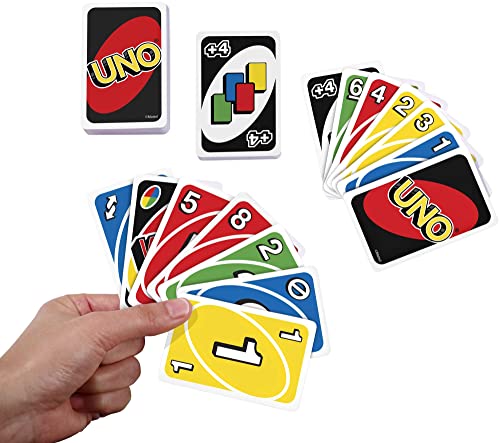 Mattel Games UNO, Classic Card Game for Kids and Adults for Family Game Night, Use as a Travel Game or Engaging Gift for Kids, 2 to 10 Players, Ages 7 and Up, W2087