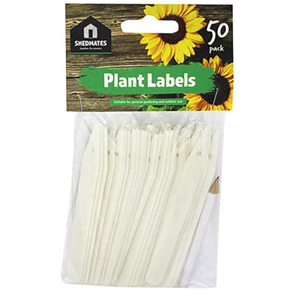 Kingfisher GSP202 Plant Labels and Pencil - White (Pack of 50)