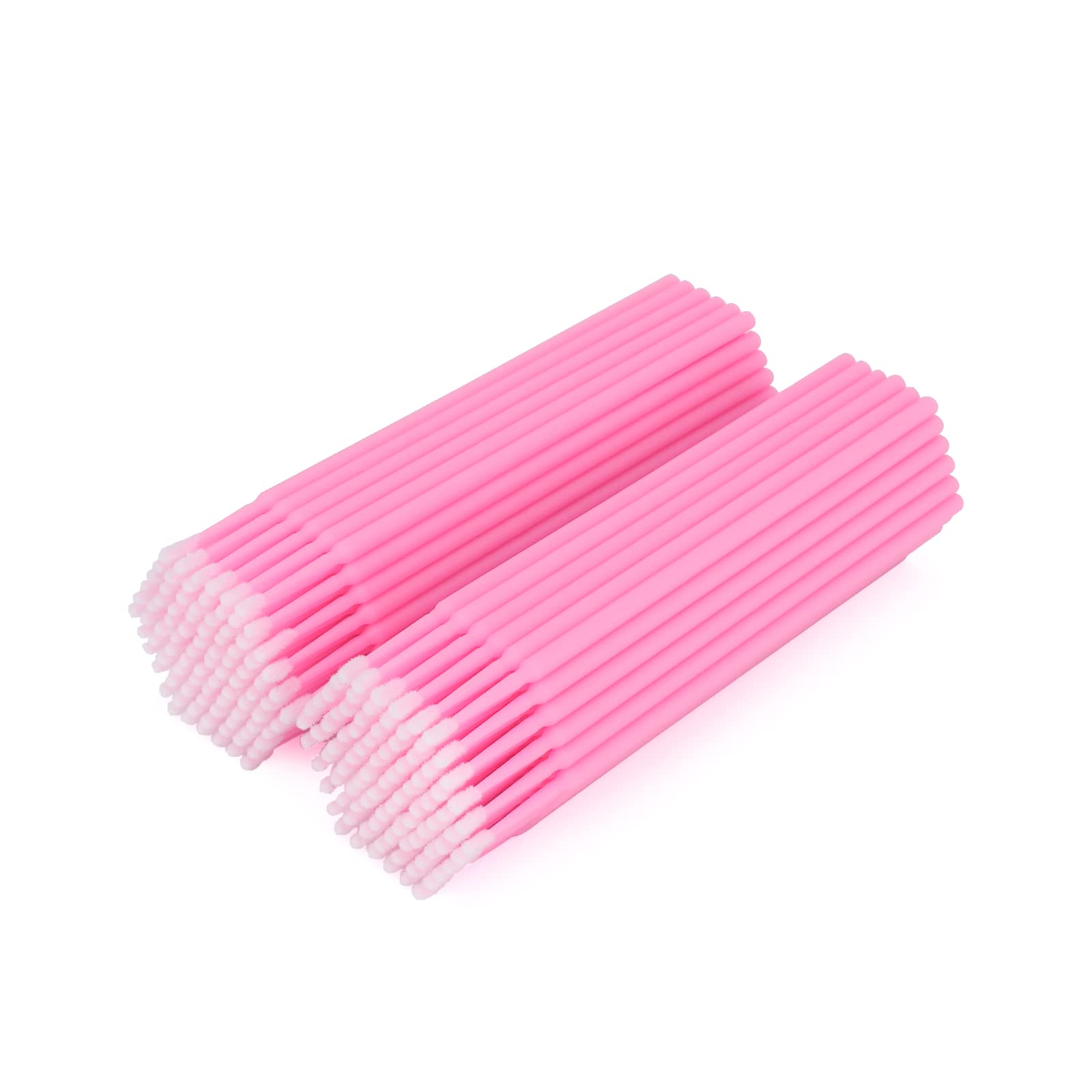 GCQQ 100PCS Micro Brush Applicator-Pink Micro Mascara Wands-Disposable Micro Brushes-Micro Lash Lift Brush Applicators-Micro Fibre Lash Brushes for Eyelash Extensions, Nail Polish and Crafts