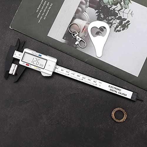 Digital Vernier Caliper,150mm 6 Inch Electronic Micrometer Caliper With Large Lcd Screen,Inch/Metric Conversion,24cm Ruler,Precision Depth Gauge Measuring Tool for DIY,Household