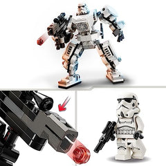 LEGO Star Wars Stormtrooper Mech Set, Buildable Action Figure Model with Jointed Parts, Minifigure Cockpit and Large Stud-Shooter, Collectible Toy for Kids Aged 6 and Up 75370