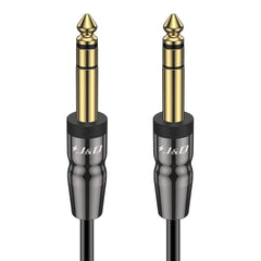 J&D 1/4 inch TRS Instrument Cable, Gold Plated Copper Shell 6.35mm 1/4 inch TRS Male to 6.35mm 1/4 inch TRS Male Stereo Cable, 4.5 Meter