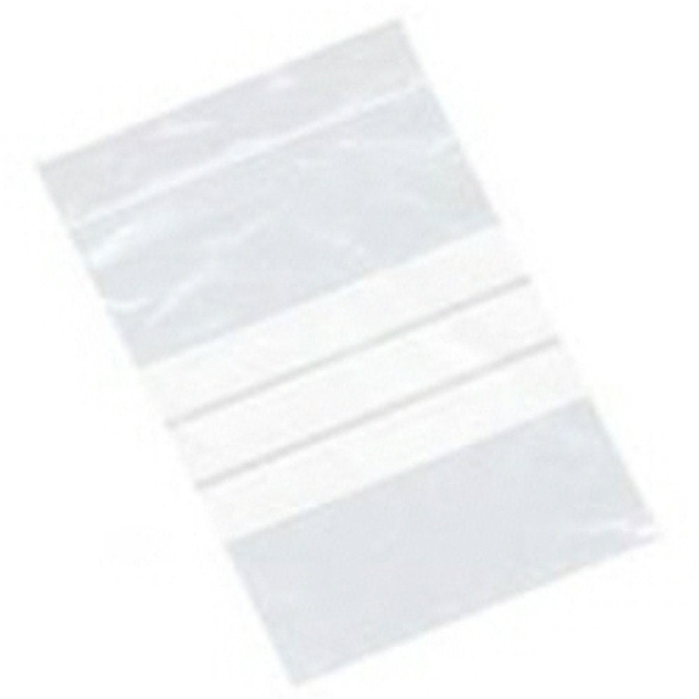 100 Small 4 x 5.5 inches / 100 x 137mm Clear Plastic Polythene Resealable Gripseal Bags With Write On Panels - Grip Press Seal Lock Packing Packaging Storage Pouches White Labelling Strips