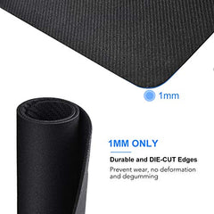 cimetech Comfortable Mouse Pad Superfine Fiber Desktop Mouse Pad Mouse Pad 23 x 18 cm Ultra Thin Improves Speed and Precision, Non-Slip Rubber Base, Textured Wear Resistant - Black