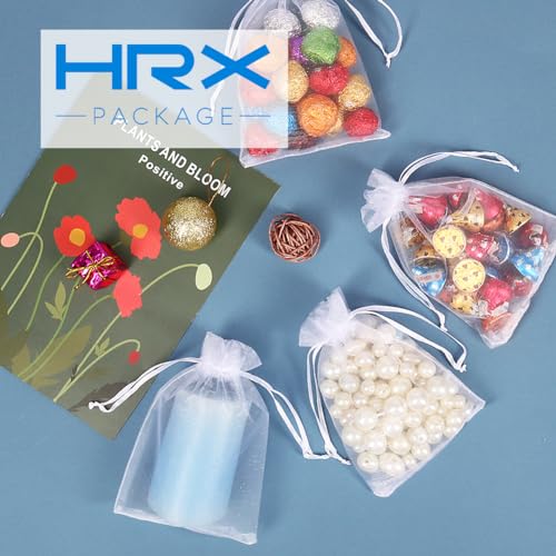 HRX Package Organza Bags, 100pcs 100x15cm 10 Assorted Color Medium Jewellery Gift Bags Confetti Bags for Wedding Party Favour Bags Valentine Day Festival