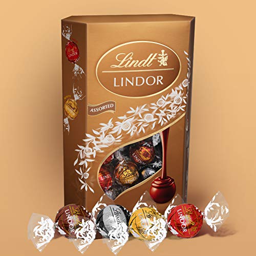 Lindt Lindor Assorted Chocolate Truffles Box Extra Large - Approx 48 balls,600g -Chocolate Truffles with a Smooth Melting Filling -Gift Present or Sharing -Father's Day, Birthday,Congratulations