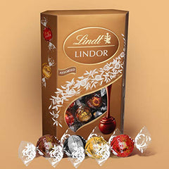 Lindt Lindor Assorted Chocolate Truffles Box Extra Large - Approx 48 balls,600g -Chocolate Truffles with a Smooth Melting Filling -Gift Present or Sharing -Father's Day, Birthday,Congratulations