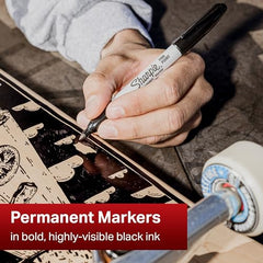 Sharpie Permanent Markers   Fine Point   Black   5 Count (Pack of 2)