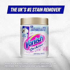 Vanish Gold Oxi Action Stain Remover and Whitening Booster Powder For Whites 1.5 kg, Removes Tough Stains Even at 20°C, Restores Whiteness of Greyed Fabrics (Packaging May Vary)