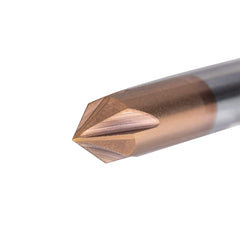 ARMOUR TOOLING - 6mm CNC router v bit - solid carbide (1/4 inch - 0.35mm) 4 flute v bit Carving and Chamfering & Deburring (60 Degree) Suitable for a wide range of materials