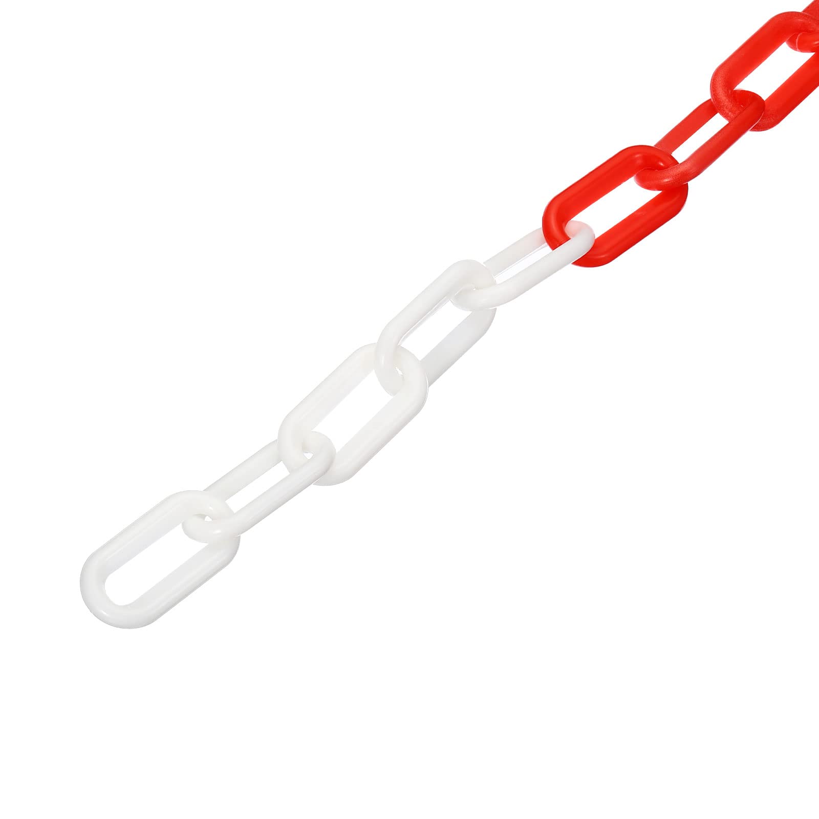 PATIKIL 0.3 inches Diameter 5Ft Length Plastic Chain Barrier, Safety Link Chain Stanchion for Crowd Control at Driveway Elevator Parking Lot, Red White