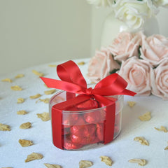 Luxury Milk Chocolate Hearts - For Wedding Favours, Anniversary, and Mothers Day - 30 Red Hearts