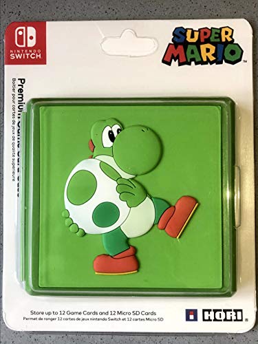 Nintendo Switch Games Case Storage Super Mario Yoshi Design Holds 12 Switch Game Cards & 12 Micro SD Cards