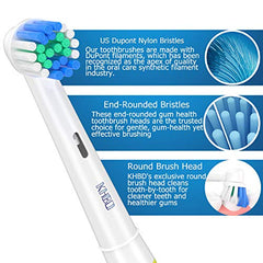 KHBD Toothbrush Head Compatible with Braun Oral B Electric Toothbrush, Precision Replacement Toothbrush Heads for Oral B Pro 600 650 2000 2500 3000,Smart Genius-16 Pack