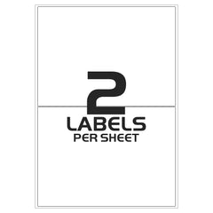 A4 Labels 2 Per Sheet, 20 Sheets 40 Sticky Label, Address Labels, Printer Labels, iSOUL Self Adhesive Printable A4 Sticker Paper for Printing, Laser Labels Stickers [Quickdry]