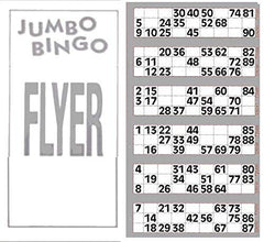 Jumbo Bingo Tickets pads 6 to view (Grey)