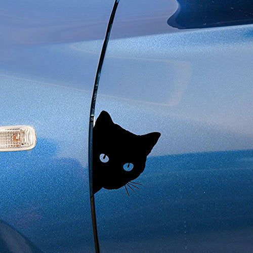 Black Cat Head Sticker Vinyl Car Scooter Car Tuning Truck