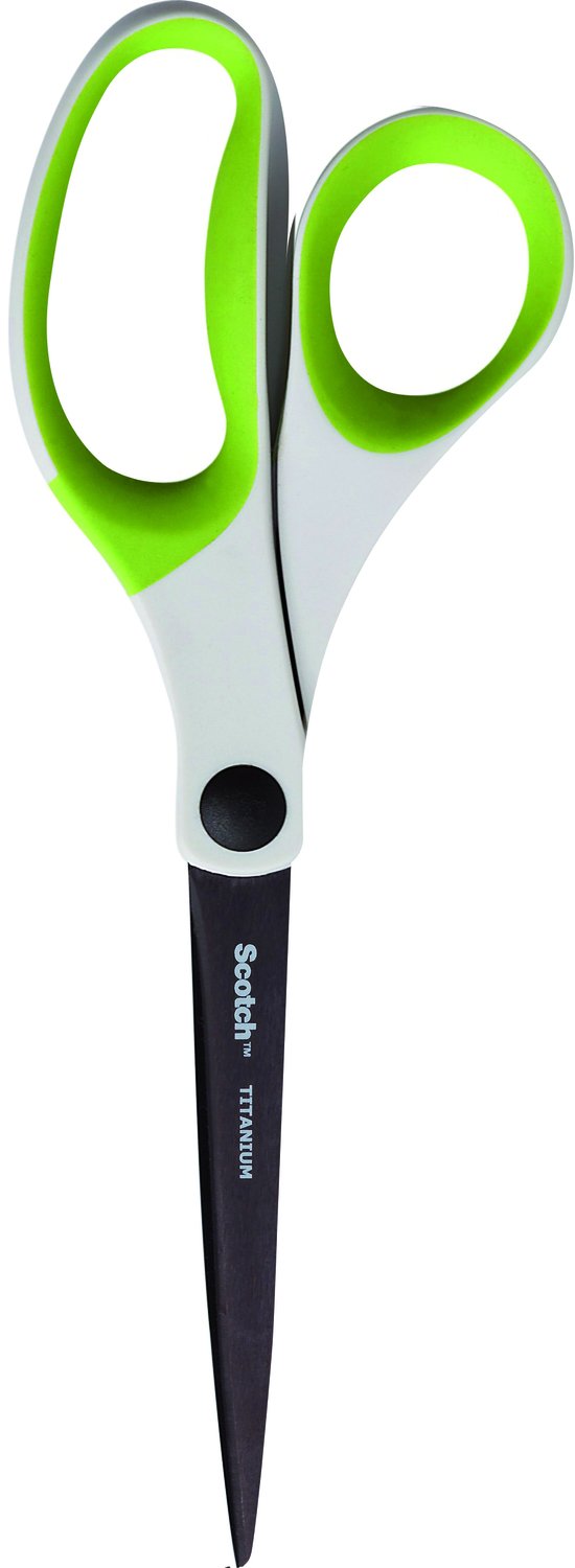 Scotch 20 cm Titanium Scissors - White/Green