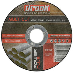 Draak 10 x Cutting Discs 115mm x 1mm Ultra Thin Fine Cutting to Cut Metal Stone Steel & PVC Cut Off Wheel for Angle Grinder