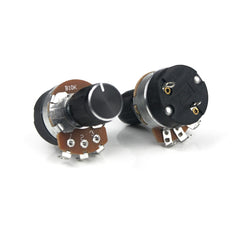 2Pcs 10K Ohm Single Linear Taper Dimmer Potentiometer with on/Off Switch and Aluminum Alloy knob (wh138)