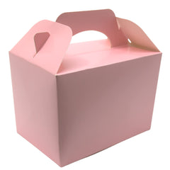 Lotus 20 Pack Children/Kids Plain Coloured Party Boxes Carry Food Meal Fun Picnic Birthday Wedding Favour/Baby Shower Party Halloween Trick or Treat Box Loot Bag (Baby Pink)