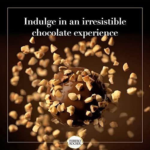 Ferrero Rocher Pralines, Chocolate Gift, Easter Chocolate, Birthday Gifts, Large Chocolate Box Covered in Milk Chocolate and Nuts, Box of 42 (525g)