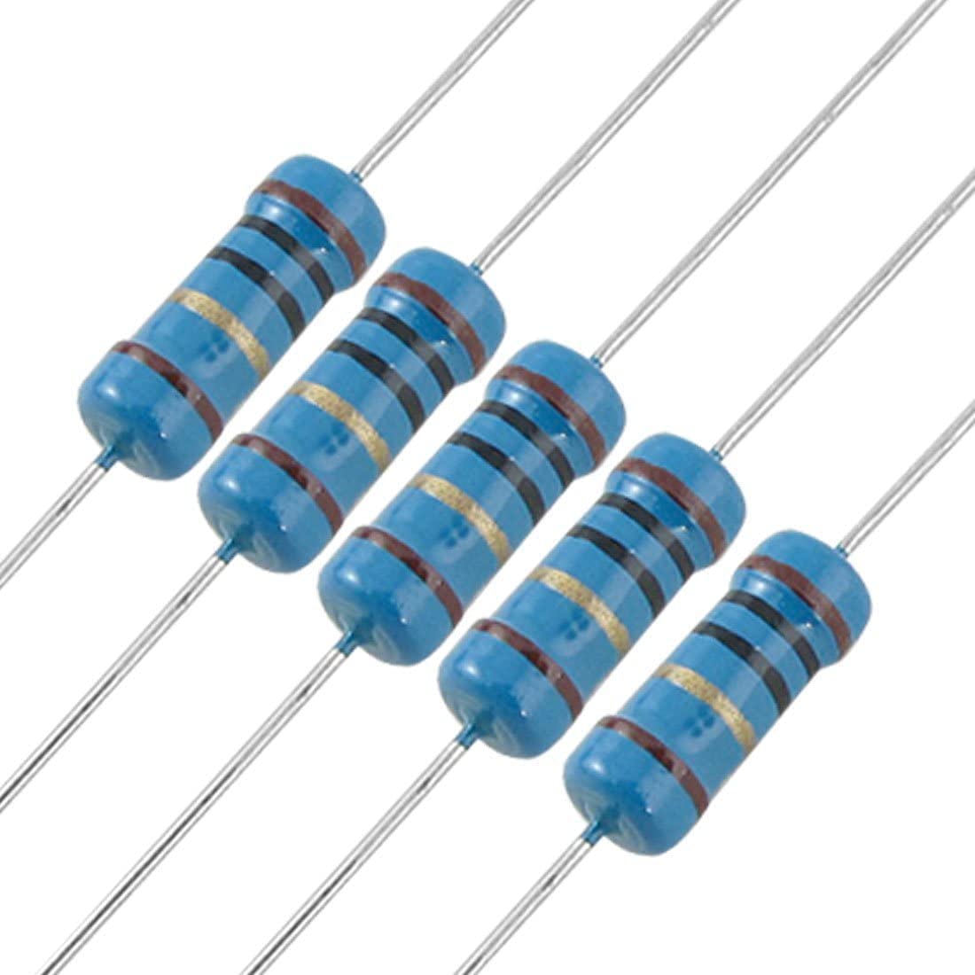 UMTMedia® 30pcs 22 ohm Ω - 1W Watt Metal Film Resistors 0.25 ±1% for Electronic, Arduino, or Raspberry PI Projects. Many Values Available