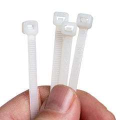 ERKO Cable Ties White 160 x 2,5 mm Small 100 Pieces I Chemical Resistant I 18lbs Tensile Strength I Professional Clear Zip Tie Wraps I Indoor and Outdoor use I Cable Managment