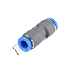 sourcing map Straight Push Connectors 6mm Quick Release Pneumatic Connector Plastic Union Pipe Tube Fitting Grey 5Pcs