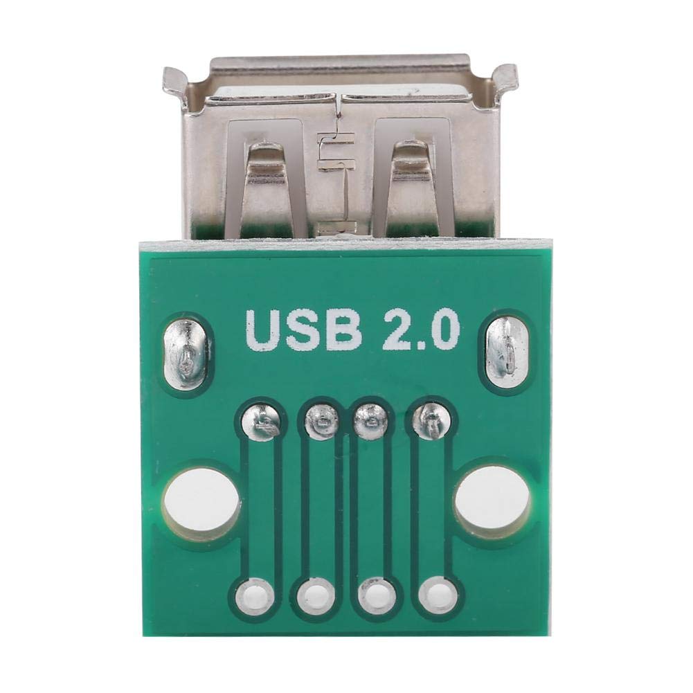 Hilitand 10 Pcs USB Female Breakout Board, 2.54mm Pitch Type A Female Socket, USB Socket Breakout Board, PCB Converter Module