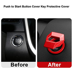 2 Pcs Car Cigarette Lighter Plug Cover Cap Eject Button Dust Cover,Car Engine Start Stop Button Cover Zinc Alloy Protective Cover