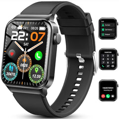 Smart Watch for Answer/Make Calls, 1.85 inches Smartwatch for Women Men, Fitness Watch with Heart Rate Sleep Monitor, 113 Sports Modes Step Counter, IP68 Waterproof Activity Tracker Calories for iOS Android