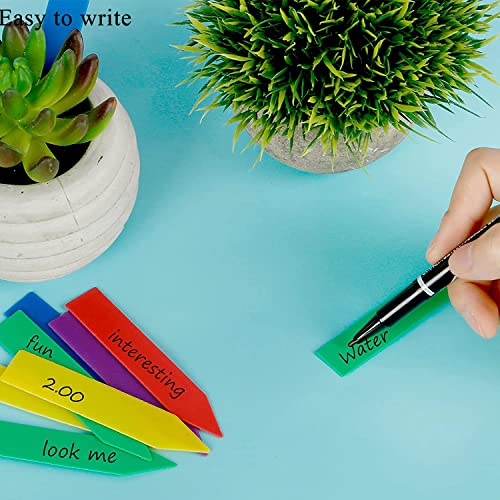 Plastic Plant Labels, 150Pcs Plant Tags Garden Plant Labels Plant Labels for Garden Seed Potted Herbs Flowers Vegetables, Multicolor