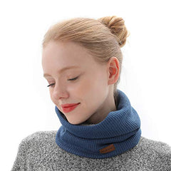 NovForth Winter Neck Warmer Fleece Lined Infinity Scarf Thicken Windproof and Dust Skiing Circle for mens women Double-Layer Fleece Lining Knit