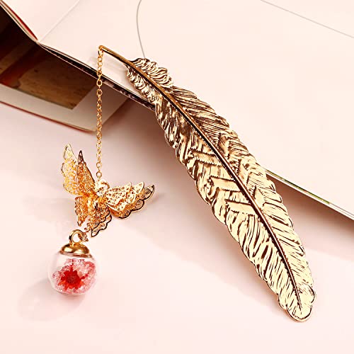 Toirxarn Metal Feather Bookmark - Perfect Gift for Mother's Day, Women's Birthdays & Teacher Appreciation, Chic Literary Accessory & Elegant Reading Aid for Readers and Book Lovers - with Gift Box