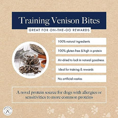 Hollings Venison Bites Dog Training Treats, Delicious Venison Treats for Adult Dogs, High in Protein & Made with 100% Natural Ingredients (75g)