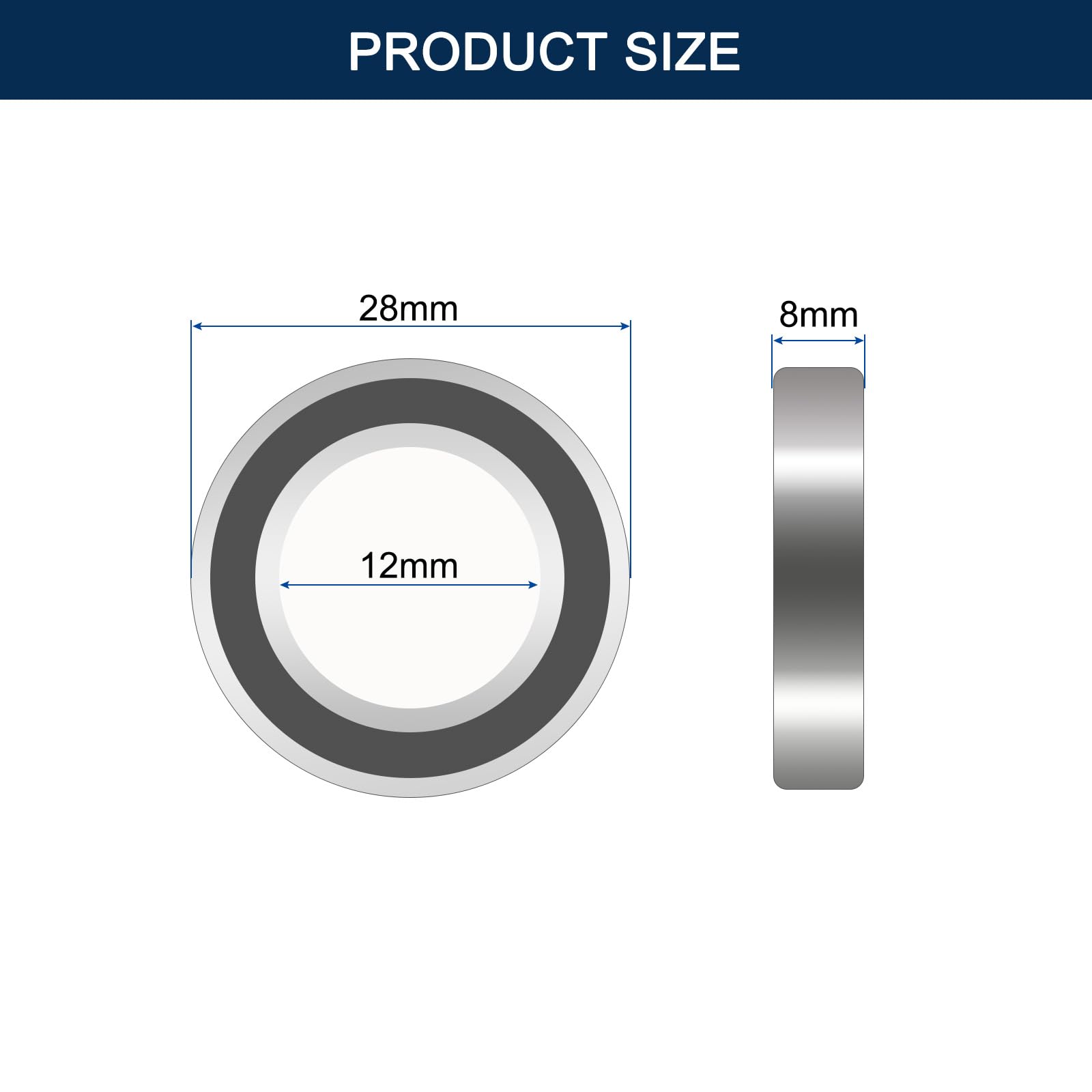 HiPicco 6000-2RS Deep Groove Ball Bearings, ID 10mm x OD 26mm x Width 8mm Double Rubber Sealed Ball Bearing Pre-Lubricated Chrome Steel Z2 Lever 4pcs