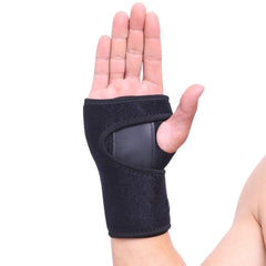 Compression Wrist Support Brace for Men & Women   Adjustable Wrist Support Wraps   Wrist Band Support Sleeve   Carpal Tunnel Brace for Pain Relief, Tendonitis, Arthritis, Gym, Sports (Black, Left)