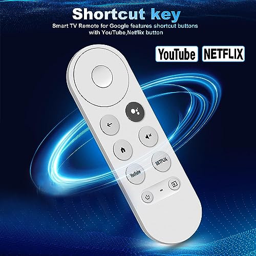 New Replacement Voice Remote Control for Google Chromecast 4k Snow Streaming Media Player, G9N9N Remote Control for Google TV GA01920-US GA01919-US(Remote Control Only)