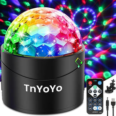 Disco Lights, Disco Ball 7 RGB Color with Remote, Disco Lights Sound Activated Party Lights, USB Powered Disco Ball Light for Parties, Birthday, Festival, Bar, Car, Wedding, Kids, Home