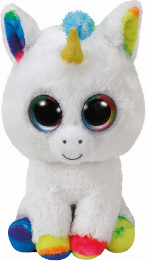 TY 36852 15cm Einhorn,Tiere PIXY Unicorn White Beanie BOOS, Multicolored, 6 Inches