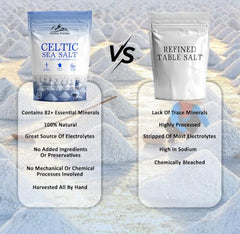 Mystic Nature Celtic Sea Salt - 500g   100% Natural Unrefined Mineral Rich Celtic Salt Crystals From France   Rich In Magnesium Calcium Iron Potassium