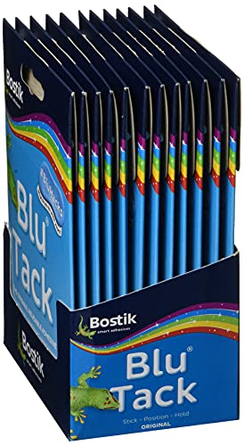 Bostik 24552 Blu-tack Mastic Adhesive Non-toxic Handy Pack Ref 801103 [Pack of 12], Blue