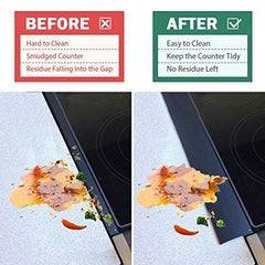 LUVODI 25 inches Silicone Stove Counter Gap Cover Spill Bits Guard Seal Oven Gap Filler Flexible Heat-Resistant Easy Clean and Trim for Kitchen Cooker Work Surface, 2 Pack